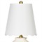 Amoria French Country White Linen Shade Ceramic Mini Table Lamp