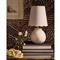 Amoria French Country White Linen Shade Ceramic Mini Table Lamp