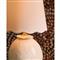Amoria French Country White Linen Shade Ceramic Mini Table Lamp