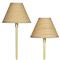 Polly Coastal Beach Rattan Shade Natural Brass Floor Lamp
