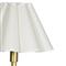 Polly French Country Scalloped Linen Shade Natural Brass Floor Lamp