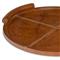 Forte Rustic Lodge Tan Leather Round Decorative Tray - Small