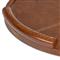 Forte Rustic Lodge Tan Leather Round Decorative Tray - Small