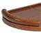 Forte Rustic Lodge Tan Leather Oval Decorative Tray