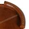 Forte Rustic Lodge Tan Leather Oval Decorative Tray