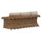 Cielo Coastal Sand Sunbrella Woven Wicker Scalloped Outdoor Sofa - 88&quot;