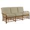 Myrah Coastal Beach Sand Sunbrella Aluminum Outdoor Sofa - 78&quot;