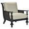 Hermine French Country Beige Sunbrella Black Aluminum Outdoor Lounge Chair