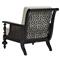 Hermine French Country Beige Sunbrella Black Aluminum Outdoor Lounge Chair