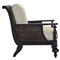 Hermine French Country Beige Sunbrella Black Aluminum Outdoor Lounge Chair