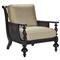 Hermine French Country Sand Sunbrella Black Aluminum Outdoor Lounge Chair