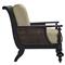 Hermine French Country Sand Sunbrella Black Aluminum Outdoor Lounge Chair
