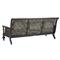 Hermine French Country Beige Sunbrella Black Aluminum Outdoor Sofa - 85&quot;