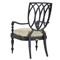 Hermine French Beige Sunbrella Black Aluminum Outdoor Dining Arm Chair
