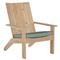 Ashland Green Sunbrella Natural Teak Outdoor Adirondack Chair