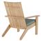 Ashland Green Sunbrella Natural Teak Outdoor Adirondack Chair