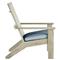 Ashland Blue Sunbrella Oyster Grey Teak Outdoor Adirondack Chair