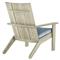 Ashland Blue Sunbrella Oyster Grey Teak Outdoor Adirondack Chair