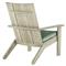 Ashland Green Sunbrella Oyster Grey Teak Outdoor Adirondack Chair
