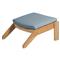 Ashland Blue Sunbrella Natural Teak Outdoor Adirondack Ottoman