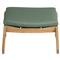 Ashland Green Sunbrella Natural Teak Outdoor Adirondack Ottoman