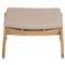 Ashland Beige Sunbrella Natural Teak Outdoor Adirondack Ottoman