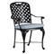 Provance Blue Sunbrella Earth Black Outdoor Dining Arm Chair
