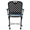 Provance Blue Sunbrella Earth Black Outdoor Dining Arm Chair