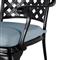 Provance Blue Sunbrella Earth Black Outdoor Dining Arm Chair