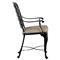 Provance Beige Sunbrella Earth Black Outdoor Dining Arm Chair