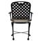 Provance Beige Sunbrella Earth Black Outdoor Dining Arm Chair