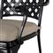 Provance Beige Sunbrella Earth Black Outdoor Dining Arm Chair