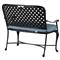 Provance Blue Sunbrella Ancient Earth Black Outdoor Bench