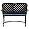Provance Blue Sunbrella Ancient Earth Black Outdoor Bench