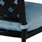 Provance Blue Sunbrella Ancient Earth Black Outdoor Bench