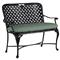 Provance Green Sunbrella Ancient Earth Black Outdoor Bench