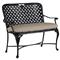 Provance Beige Sunbrella Ancient Earth Black Outdoor Bench