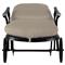 Provance Beige Sunbrella Earth Black Outdoor Chaise Lounge