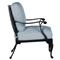 Provance Blue Sunbrella Ancient Earth Black Outdoor Lounge Chair