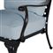 Provance Blue Sunbrella Ancient Earth Black Outdoor Lounge Chair