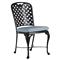 Provance Blue Sunbrella Ancient Earth Black Outdoor Dining Chair