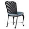 Provance Blue Sunbrella Ancient Earth Black Outdoor Dining Chair