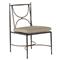 Roma Beige Sunbrella Slate Grey Aluminum Outdoor Dining Chair