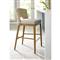 Adelyn Coastal Cream Crypton Brown Teak Woven Seagrass Counter Stool
