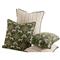 Franca French Green Striped Indoor Outdoor Throw Pillow - 20x20