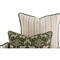 Franca French Green Striped Indoor Outdoor Throw Pillow - 20x20