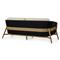 Palecek Casey Mid Century Beige Upholstered Black Rope Natural Teak Outdoor Sofa - 83&quot;