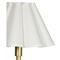 Polly French White Scalloped Linen Shade Natural Brass Buffet Table Lamp