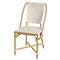 Lily French Country Beige Woven Rattan Outdoor Bistro Dining Chair