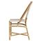 Lily French Country Beige Woven Rattan Outdoor Bistro Dining Chair
